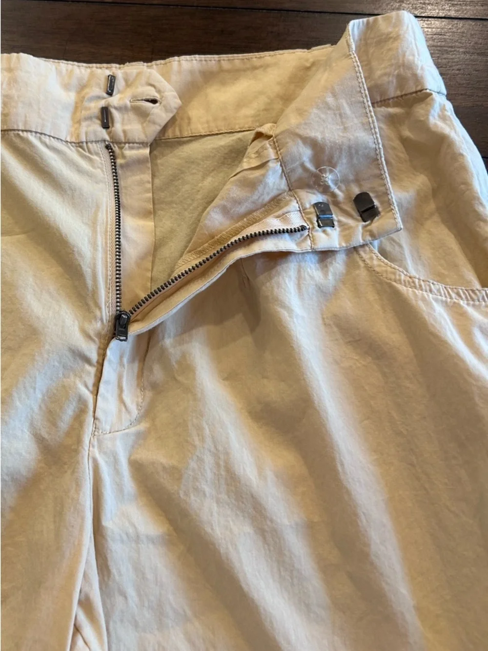 Free People Menorca Crop Wide Leg Cotton Pants Size 12 Pale Yellow